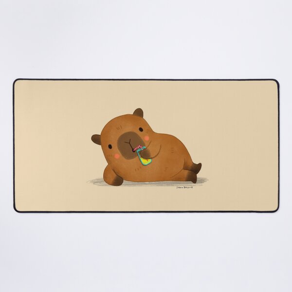 Item preview, Capybara drinking juice designed and sold by julianamotzko.