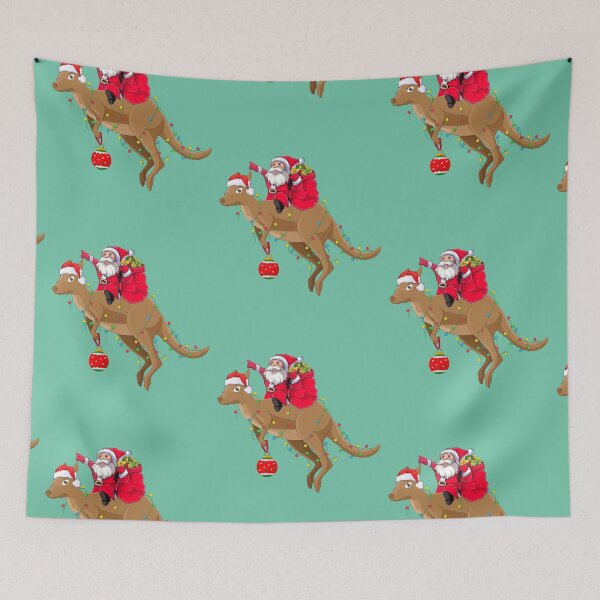 Item preview, Extra festive Kangaroo, Santa Riding kangaroo Xmas Aussie Christmas Australia Men women kids  designed and sold by Taylor  ART.