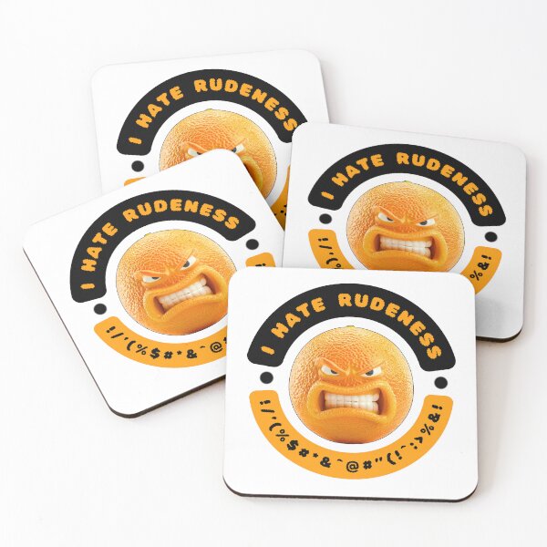 Item preview, I hate rudeness, angry orange designed and sold by silent-violin.
