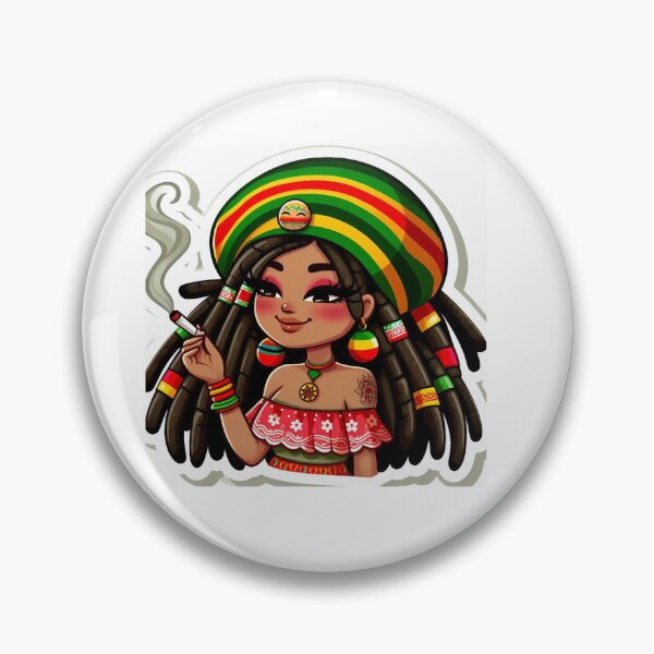 Item preview, Rasta girl  skanking sticker designed and sold by Rugi-theartist.