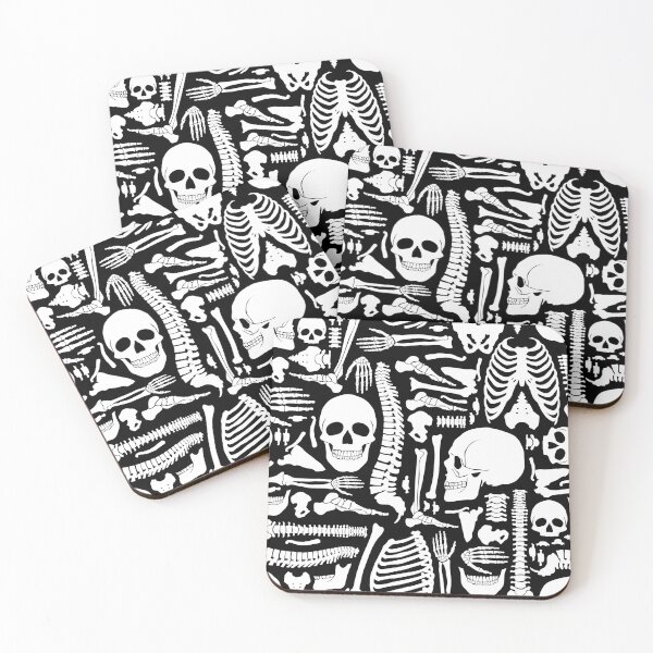 Item preview, halloween skeleton anatomical bones pattern  designed and sold by Gossip Rag.