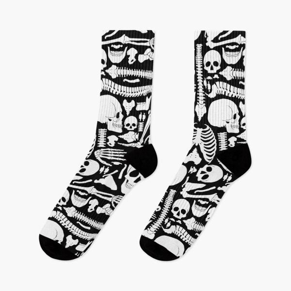 Item preview, halloween skeleton anatomical bones pattern  designed and sold by Gossip Rag.
