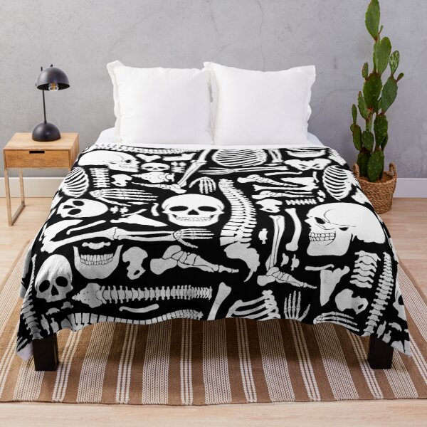 Item preview, halloween skeleton anatomical bones pattern designed and sold by Gossip Rag.