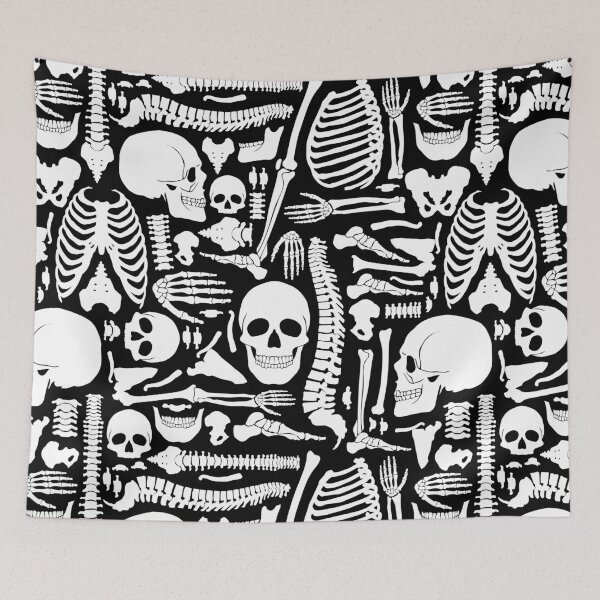 Item preview, halloween skeleton anatomical bones pattern  designed and sold by Gossip Rag.
