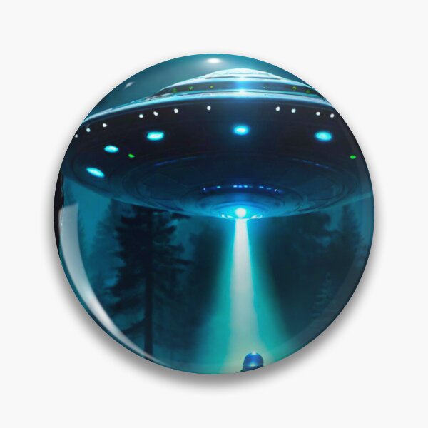 Item preview, Spaceman and UFO Under Moonlight designed and sold by GrizzlyCollective.