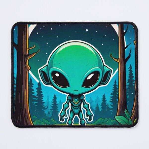 Item preview, Cartoon Alien Adventure in the Forest designed and sold by GrizzlyCollective.