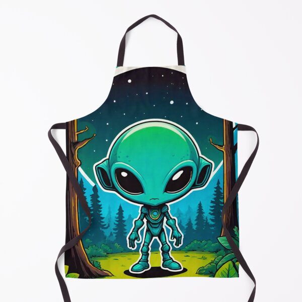 Item preview, Cartoon Alien Adventure in the Forest designed and sold by GrizzlyCollective.