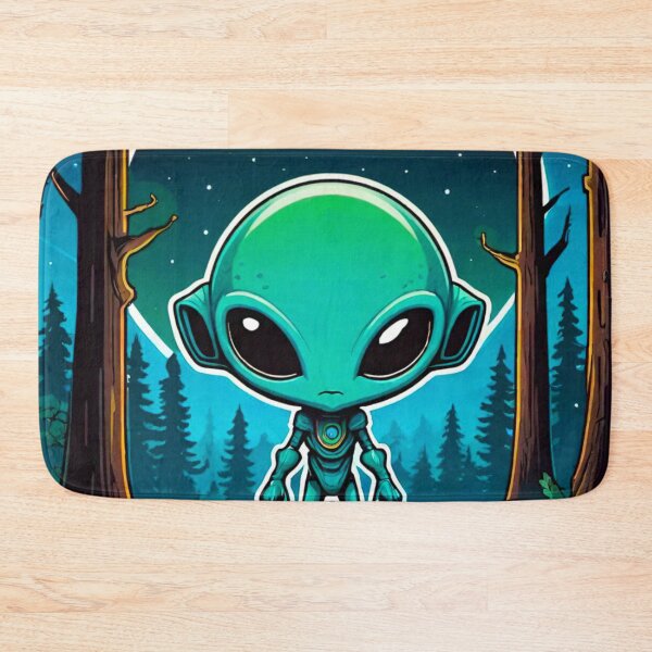 Item preview, Cartoon Alien Adventure in the Forest designed and sold by GrizzlyCollective.