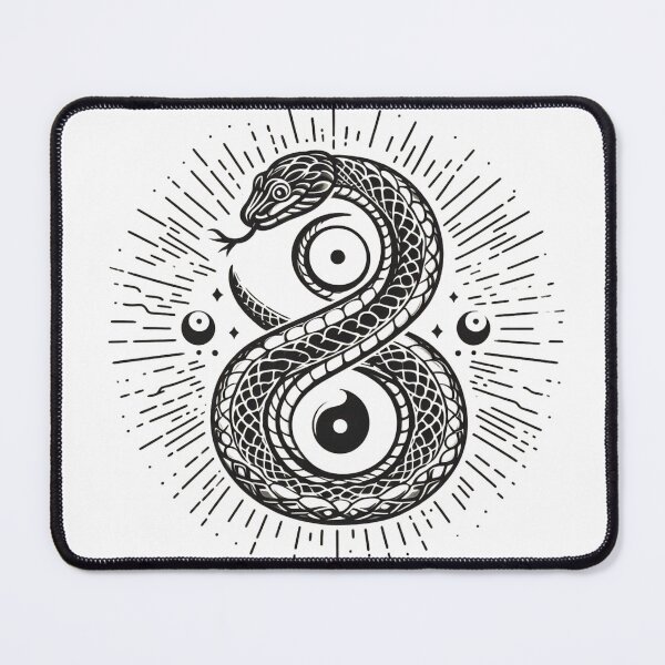 Item preview, Serpent Zen Snake Figure 8 Namaste designed and sold by silklotus.