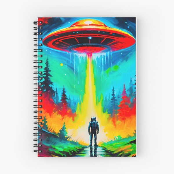 Item preview, Mysterious UFO and Spaceman Scene designed and sold by GrizzlyCollective.