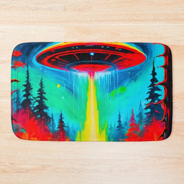 Item preview, Mysterious UFO and Spaceman Scene designed and sold by GrizzlyCollective.
