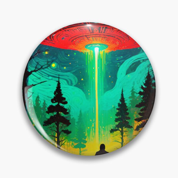 Item preview, Extraterrestrial Visitors in the Forest designed and sold by GrizzlyCollective.