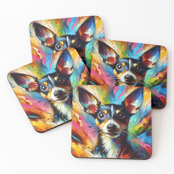 Item preview, Rat Terrier Dog Acrylic Print Pet Portrait Pet Lovers designed and sold by Puppy Puzzles Plus.
