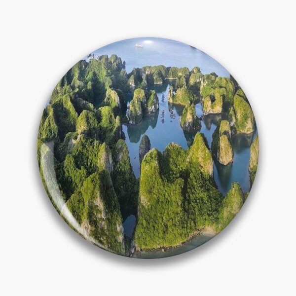 Item preview, Halong Bay Vietnam Mountain Islands Travel and Tourism Advertising Print designed and sold by posterbobs.