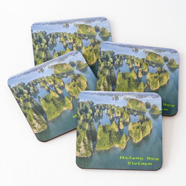 Item preview, Halong Bay Vietnam Mountain Islands Travel and Tourism Advertising Print designed and sold by posterbobs.
