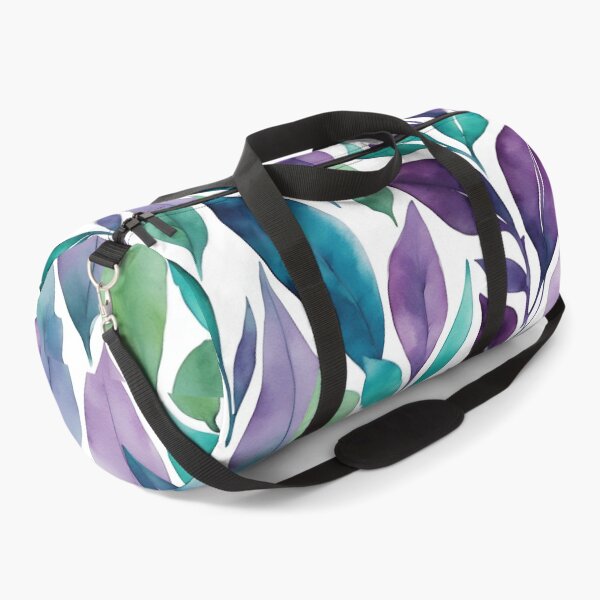 Item preview, Green Teal and Purple Leaves Pattern designed and sold by SeaStarAlex.