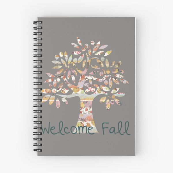 Item preview,  "Welcome Fall" Leafy Tree with Gray background designed and sold by TabbysShop.