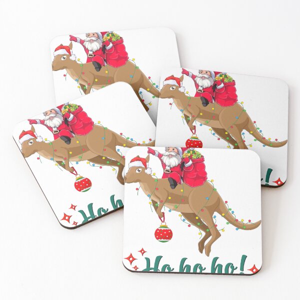 Item preview,  Extra festive Kangaroo, Santa Riding kangaroo ho ho ho  Xmas Aussie Christmas Australia Men women kids  designed and sold by Taylor  ART.