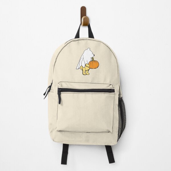 Item preview, Classic Winnie the Pooh Bear in a Ghost Costume Holding a Pumpkin designed and sold by Cristina Galerina.