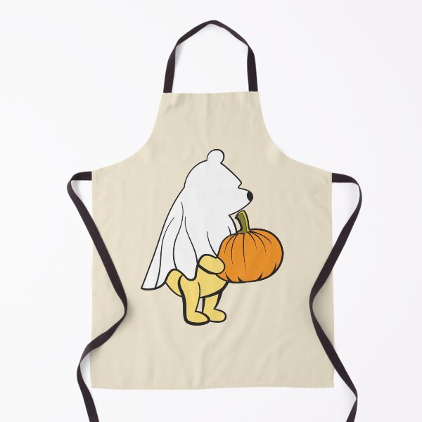 Item preview, Classic Winnie the Pooh Bear in a Ghost Costume Holding a Pumpkin designed and sold by Cristina Galerina.