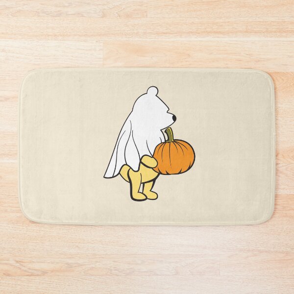 Item preview, Classic Winnie the Pooh Bear in a Ghost Costume Holding a Pumpkin designed and sold by Cristina Galerina.