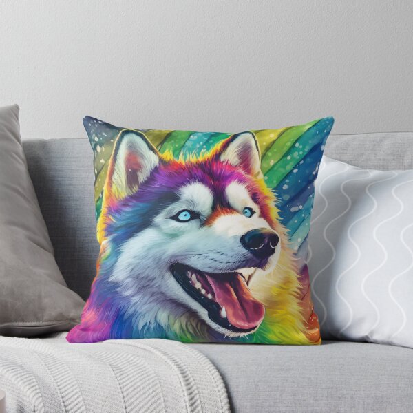 Artikelvorschau, Regenbogen Husky entworfen und verkauft von Byanda.
