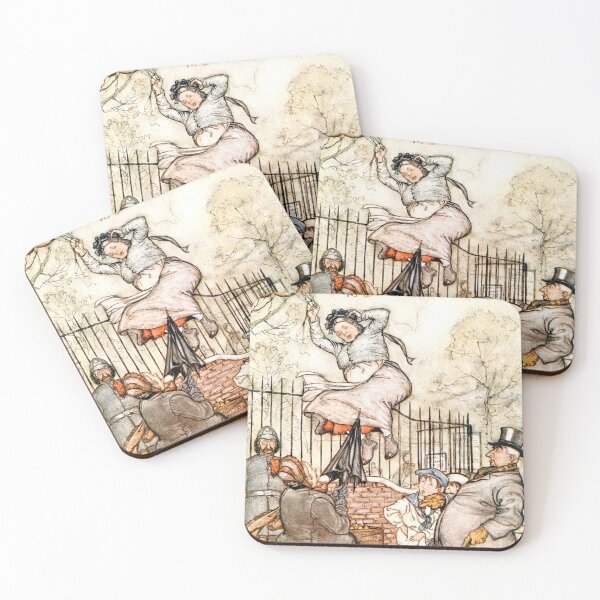 Item preview, Balloon Lady - Peter Pan at Kensington Park - Arthur Rackham designed and sold by forgottenbeauty.