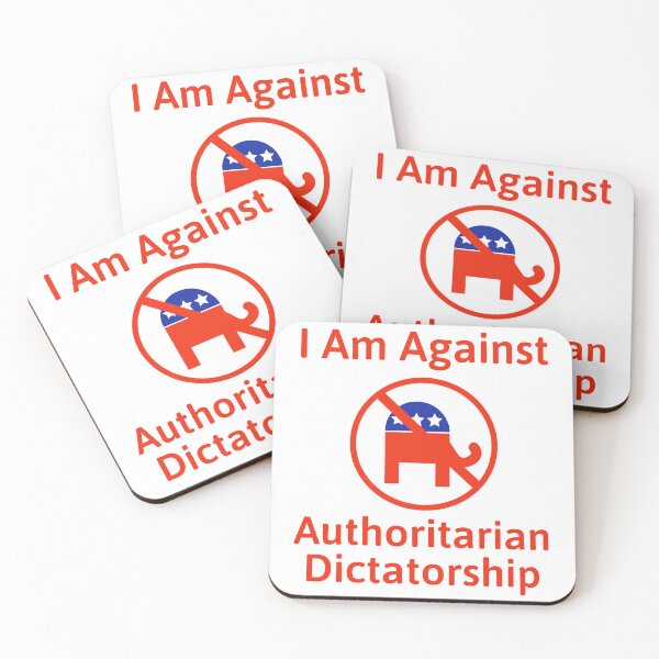Item preview, I’m against authoritarian dictatorship  designed and sold by Rachel the Artist .