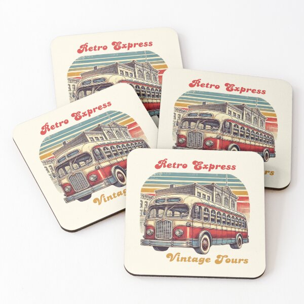 Item preview, Retro Bus Vehicles Travel Roadtrip Schoolbus Illustration Vintage Aesthetic designed and sold by Annika Shurafa.