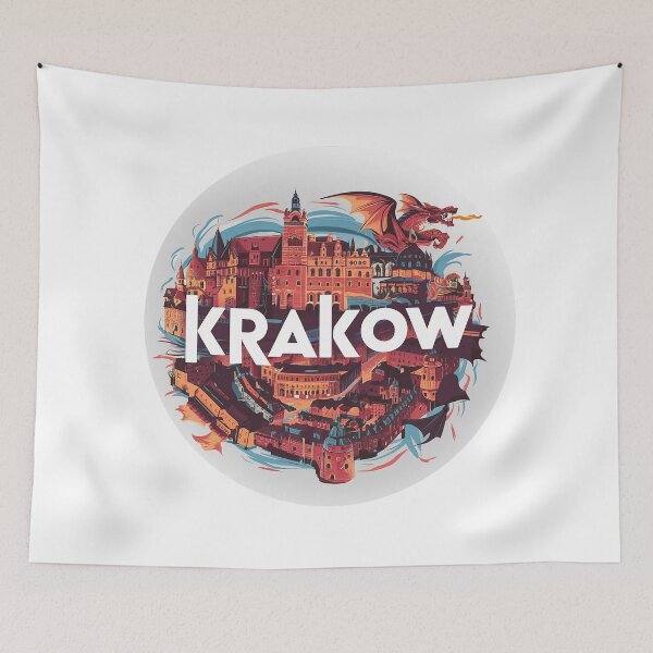 Item preview, Kraków | Cracow | Sticker | Poster | City | Poland designed and sold by RedCircleArt.