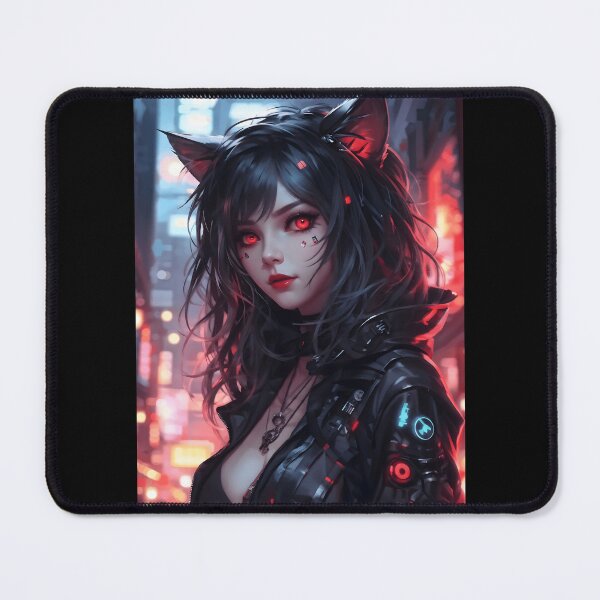 Item preview, Manga girl with cat ears and red eyes designed and sold by Channel1Design.