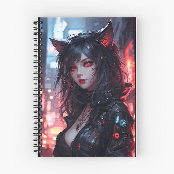 Item preview, Manga girl with cat ears and red eyes designed and sold by Channel1Design.