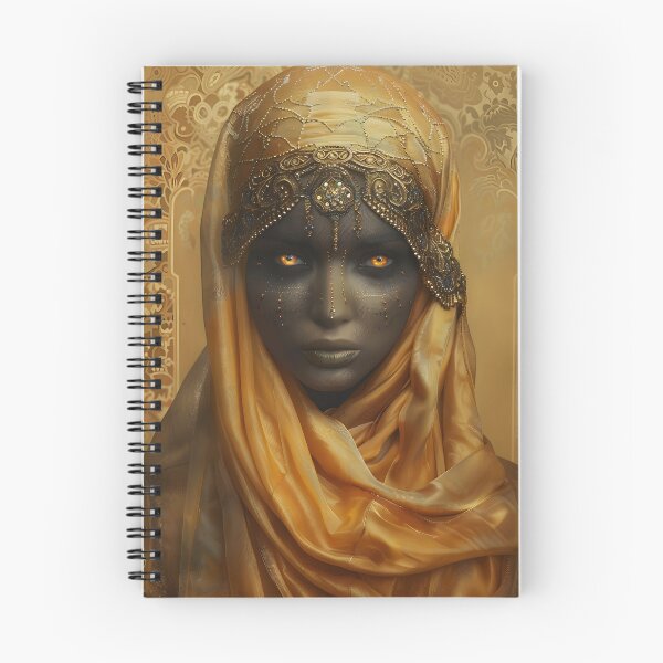 Item preview, Golden adorned woman with a captivating black skin tone designed and sold by Artessie.