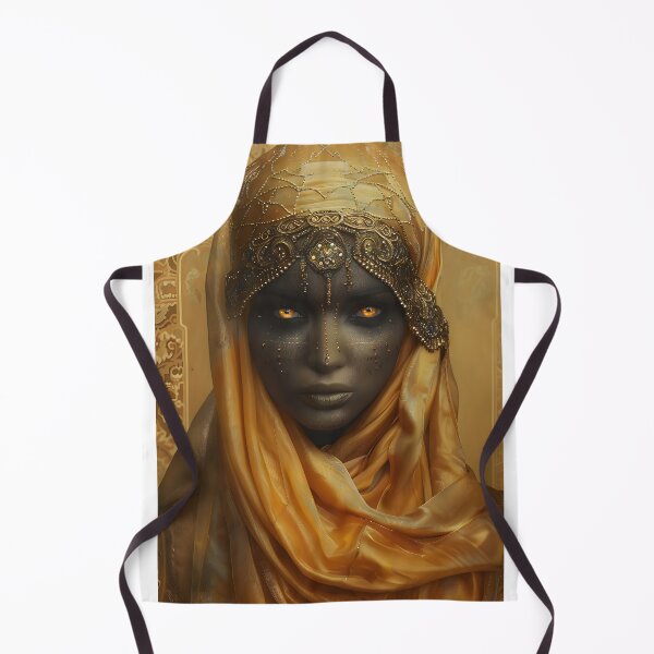 Item preview, Golden adorned woman with a captivating black skin tone designed and sold by Artessie.
