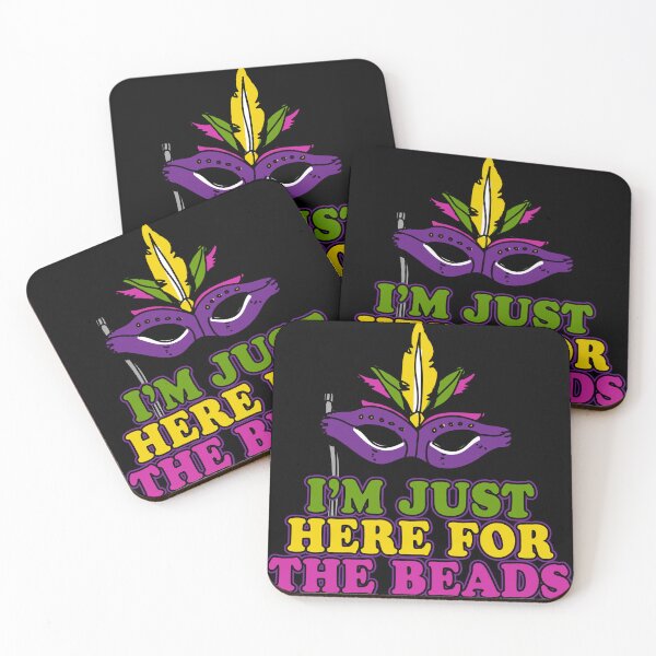 Item preview, I'm Just Here for the Beads Mardi Gras designed and sold by flippinsg.