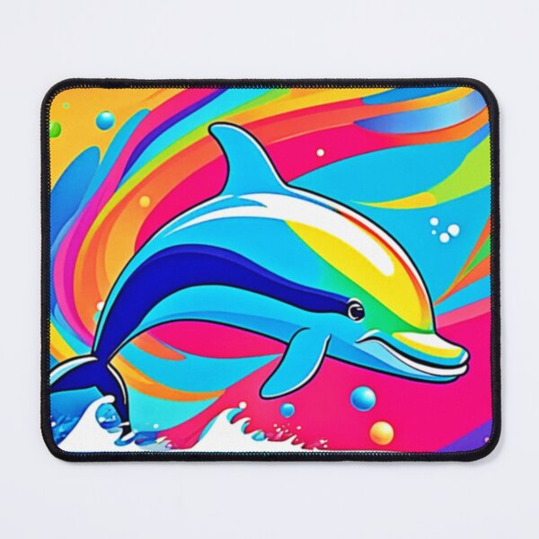 Item preview, Colorful Dolphin Leaps Art designed and sold by Health And Fitness Posts e-Store.