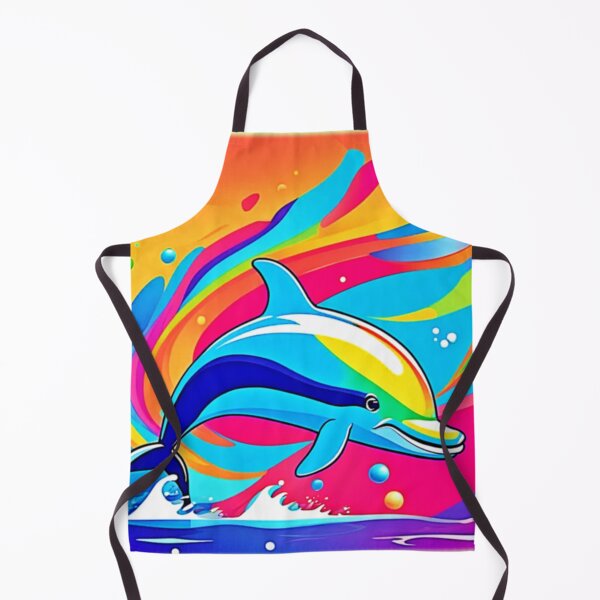 Item preview, Colorful Dolphin Leaps Art designed and sold by Health And Fitness Posts e-Store.