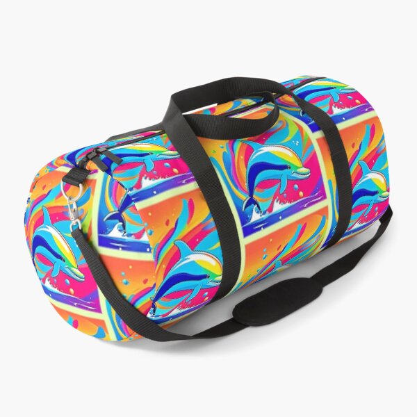 Item preview, Colorful Dolphin Leaps Art designed and sold by Health And Fitness Posts e-Store.