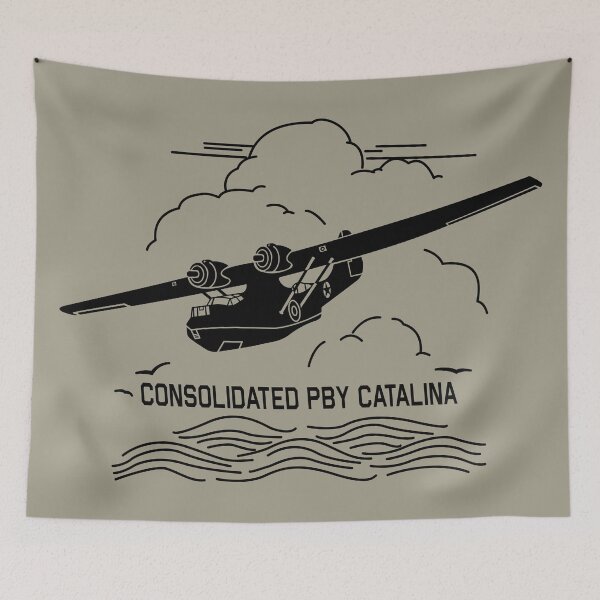 Item preview, Consolidated PBY Catalina Flying Clouds Over Ocean designed and sold by MilitaryMart.