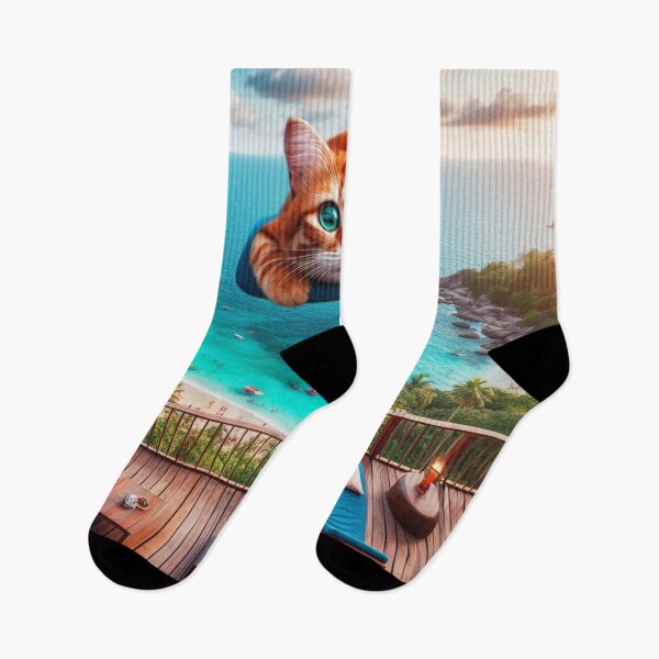 Artikelvorschau, schwimmende Katze - Katze im Urlaub entworfen und verkauft von Constructive27.