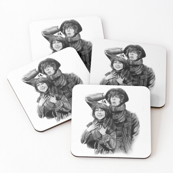 Item preview, Doctor Who Fourth Doctor and Sarah Jane Drawing designed and sold by SCRartsyboi.