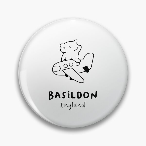 Item preview, Basildon, England | Adorable Cat on Plane Design | Airplane Illustration | Cat's Trip designed and sold by RM-Journey.