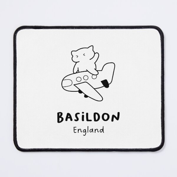 Item preview, Basildon, England | Adorable Cat on Plane Design | Airplane Illustration | Cat's Trip designed and sold by RM-Journey.