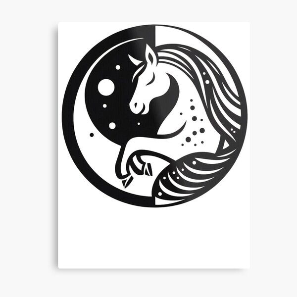 Aperçu de l'œuvre Poney Zen Mysticisme oriental créée et vendue par silklotus.