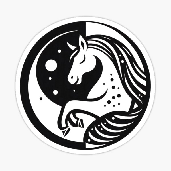 Aperçu de l'œuvre Poney Zen Mysticisme oriental créée et vendue par silklotus.