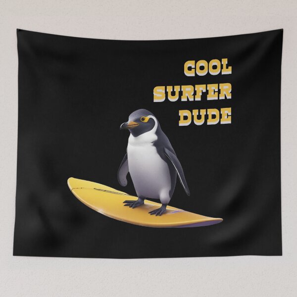 Item preview, Cool Surfer Penguin Dude designed and sold by pUNKnown.