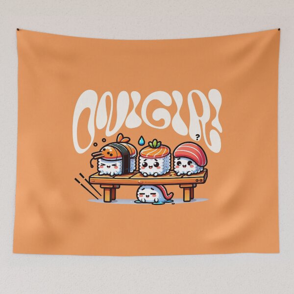 Item preview, Kawaii Sushi Onigiri for Japanese Culture Fans designed and sold by Mariana Piana.