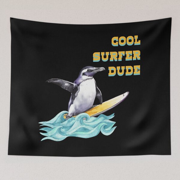Item preview, Cool Surfer Penguin Dude designed and sold by pUNKnown.