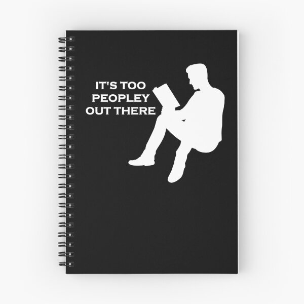 Item preview, its too peopley out there - man sitting and reading a book silhuette (white) designed and sold by EmeraldeaArt.
