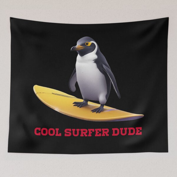 Item preview, Cool Surfer Penguin Dude designed and sold by pUNKnown.